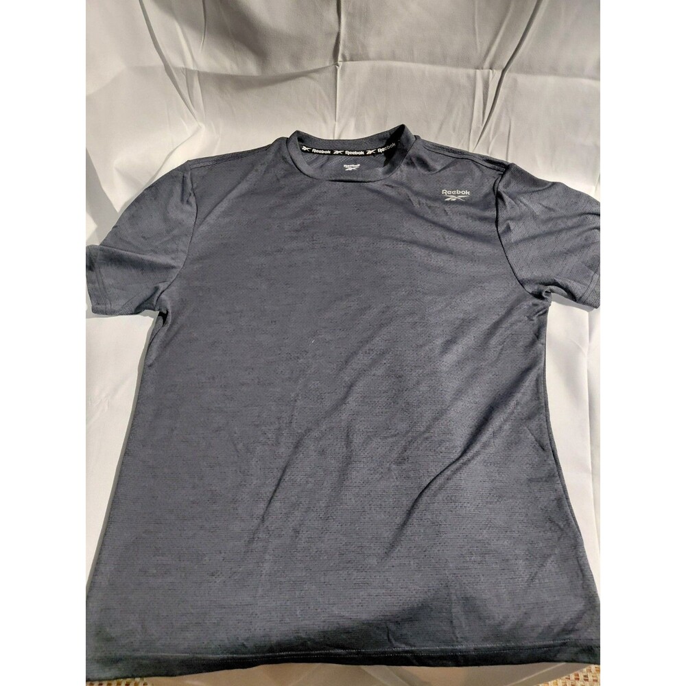 Reebok Men's Performance Tee Black Polyester Short Sleeve T Shirt Size Medium